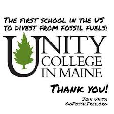 Unity College has divested from fossil fuels